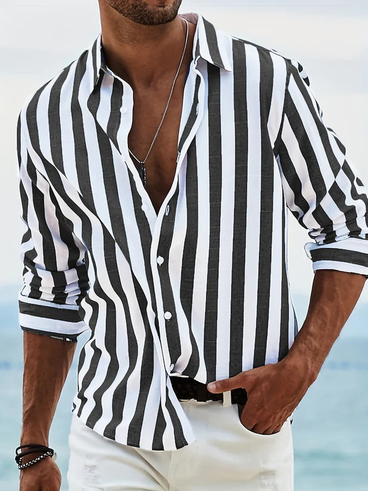 Camicia a Righe Uomo – Comfort e Stile in Ogni Giornata