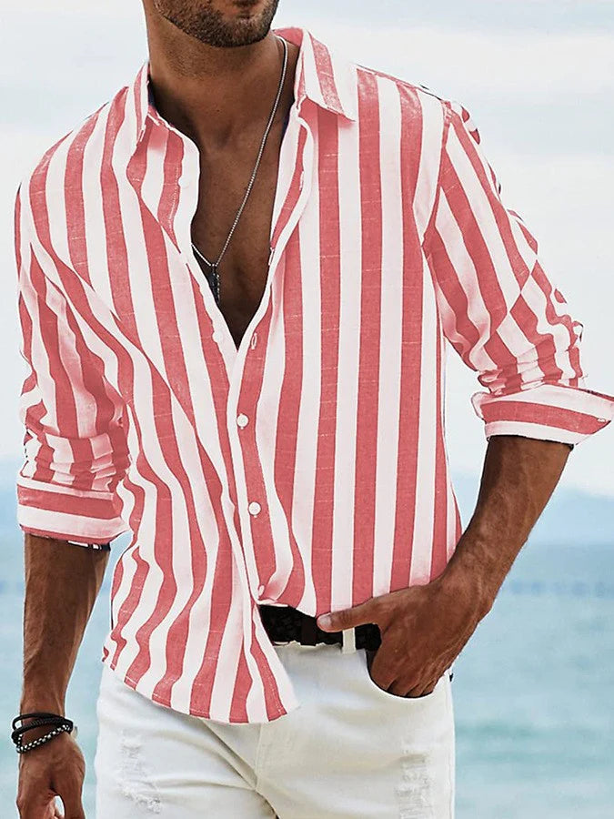 Camicia a Righe Uomo – Comfort e Stile in Ogni Giornata