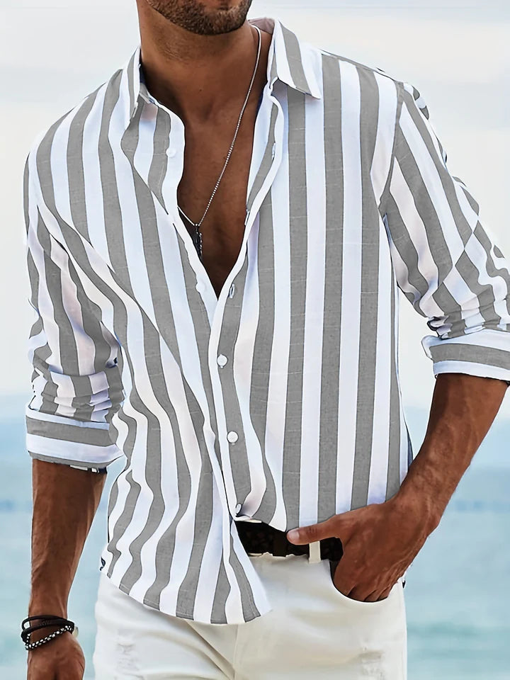 Camicia a Righe Uomo – Comfort e Stile in Ogni Giornata